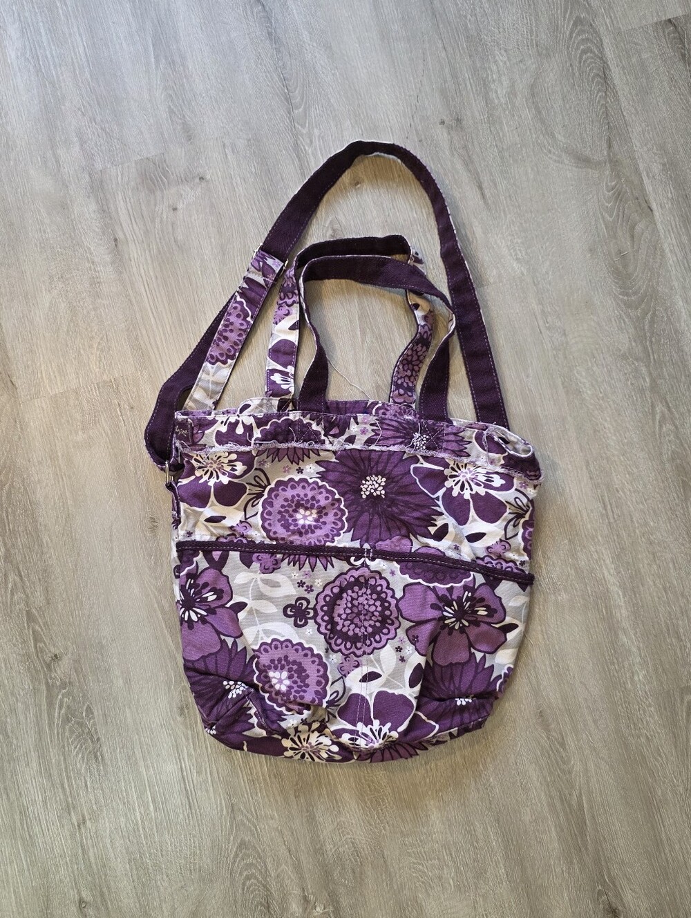 Thirty-One 31 Retro Metro Floral Weekender Tote Bright Zip Top Bag Inner Pouch